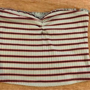 Blue and red. Abercrombie and Fitch tubetop. Very good condition.